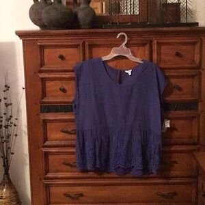 Size XL, women’s new with tags, Sonoma, eyelet top.